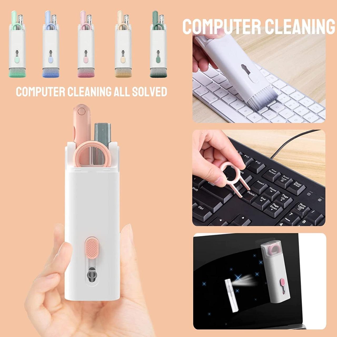 7-in-1 electronics cleaner kit with various tools for effective computer cleaning and maintenance