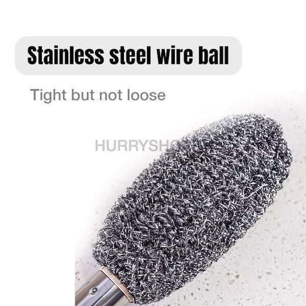 Stainless steel wire ball bottle jar scrubber for effective cleaning without scratching surfaces