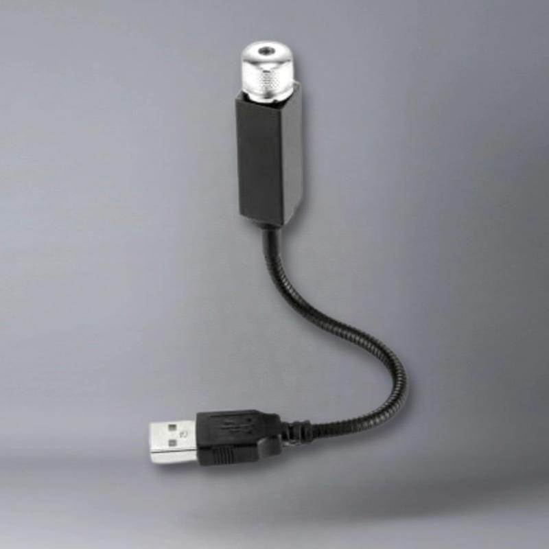 USB car star ceiling light with flexible neck for easy installation in vehicles