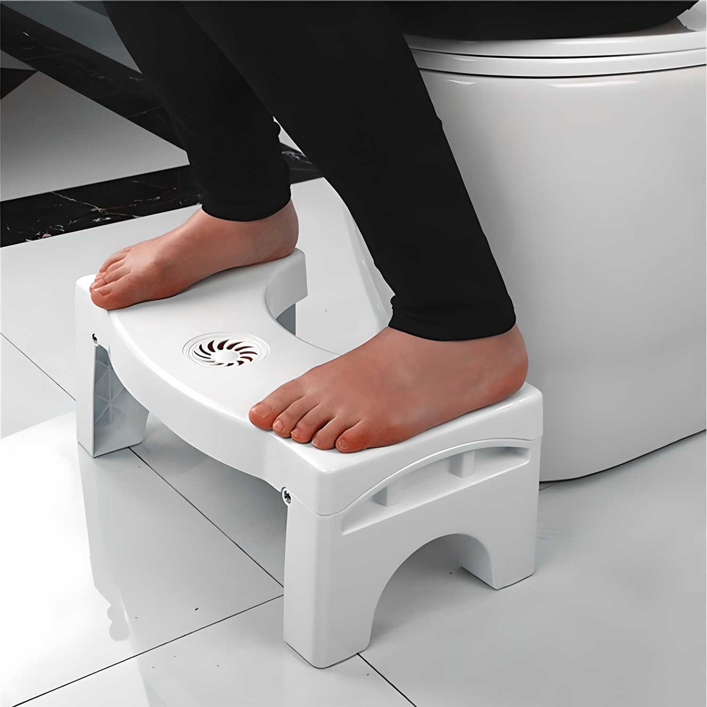 Children's toilet training aid stool for comfortable foot placement during potty training