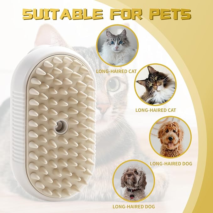 multi-purpose pet cleaning brush India white silicone oval grooming brush with soft rubber nodules for long haired cats and dogs