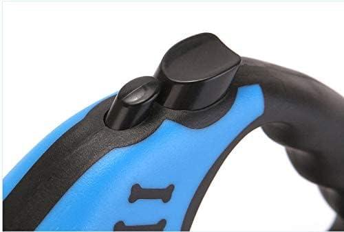 500 cm pet leash multicolor retractable leash handle in blue and black with ergonomic grip and lock button