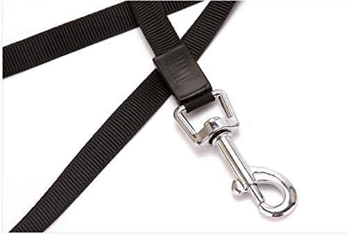 500 cm pet leash multicolor shown as black heavy nylon strap with metal swivel snap hook and adjustable buckle