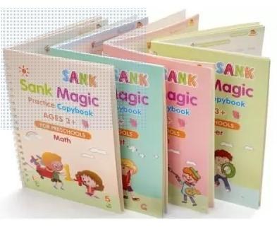 Sank Magic handwriting practice for Children set of copybooks designed for ages 3 and up featuring colorful covers