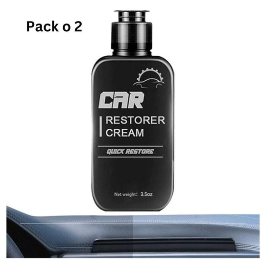 Car restoration cream pack in a sleek black bottle for quick and effective vehicle resurfacing