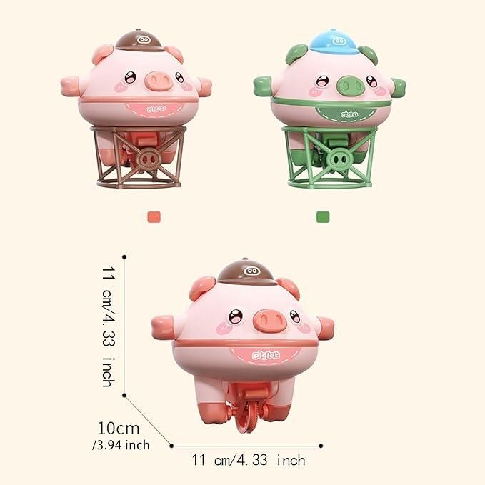 Colorful children's tightrope walking toy featuring cute pig designs for fun balance activities