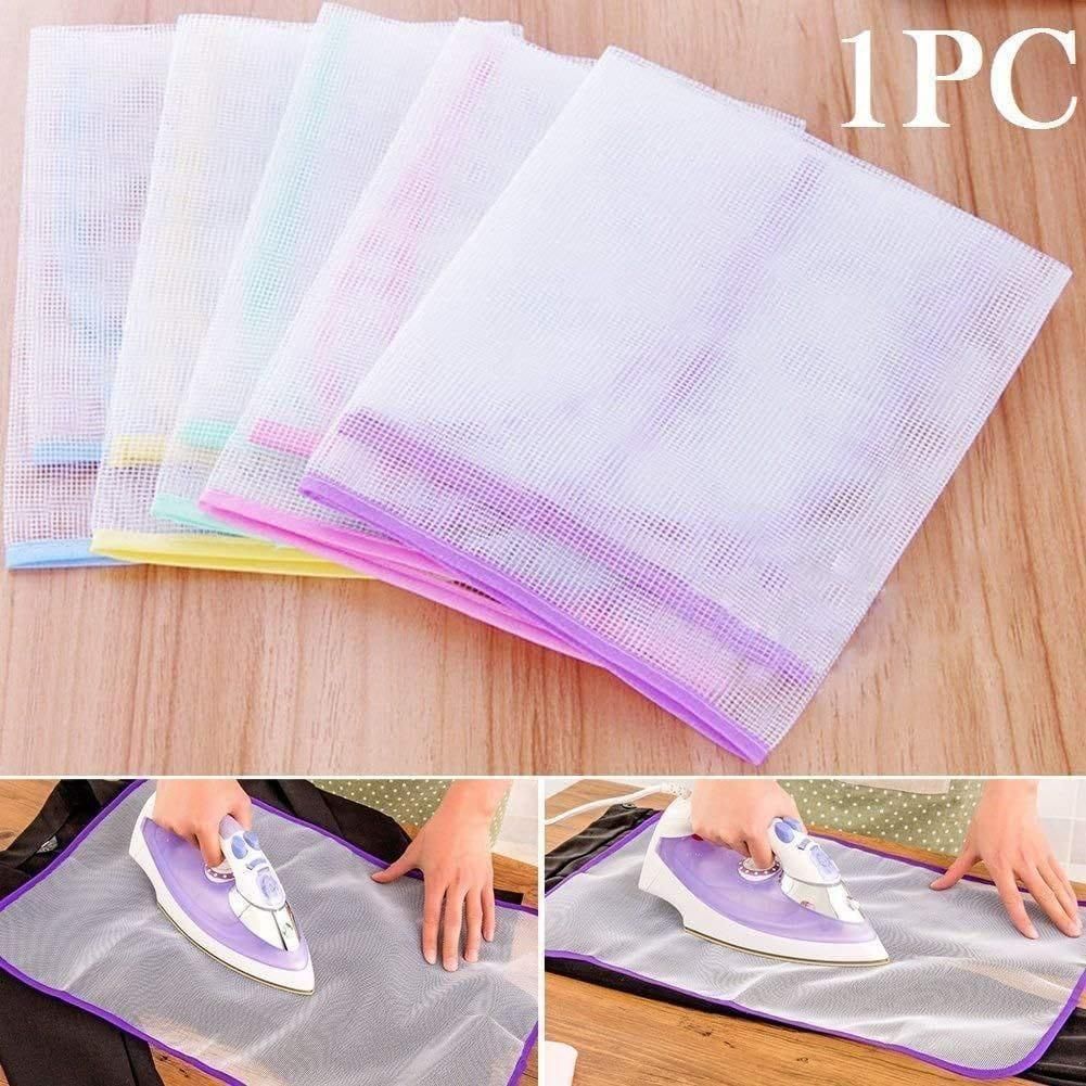 Iron safety mesh pad in various colors for protecting fabrics while ironing