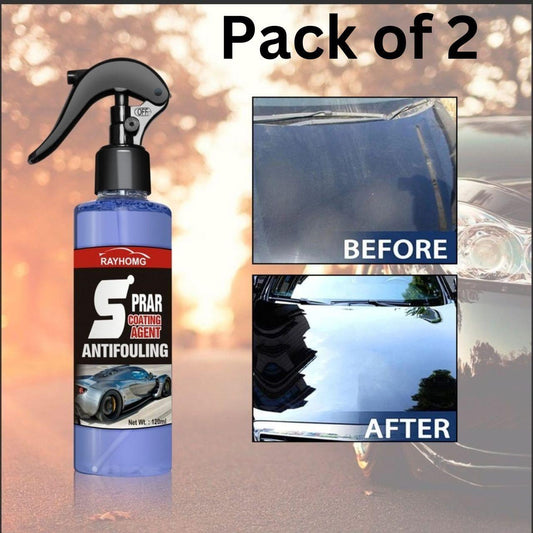 Pack of 2 blue trigger motorcycle spray cans antifouling coating with before and after car shine car coating spray for glass